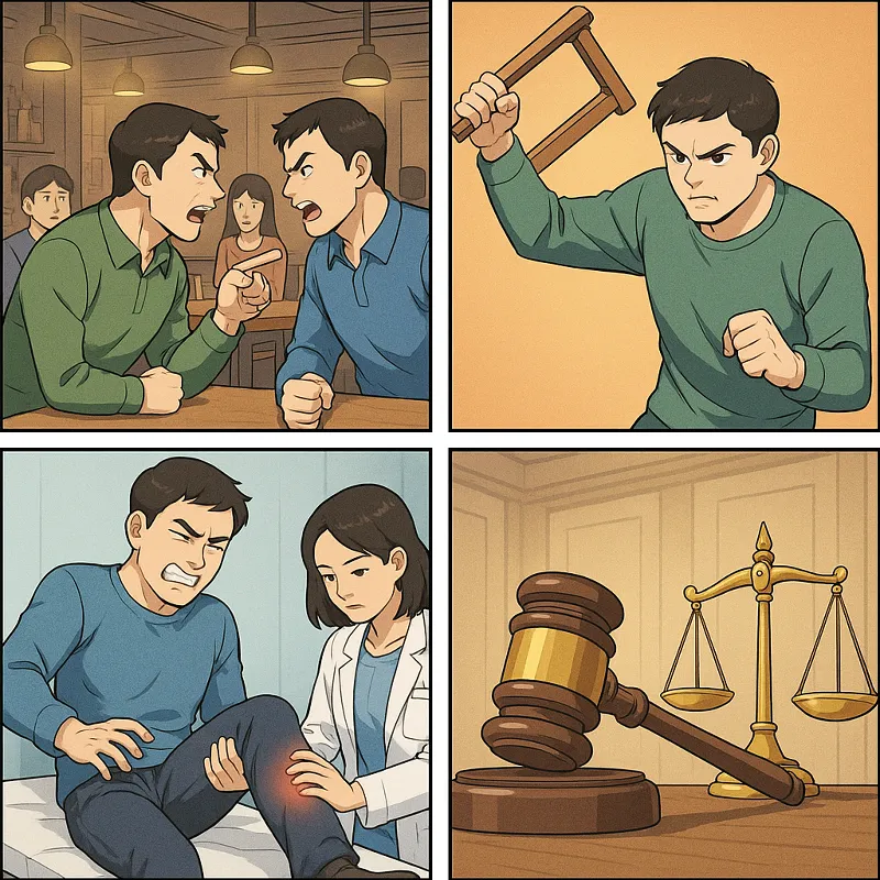 둔기로 다리를 때려 근육파열과 기능장애가 생긴 경우 중상해죄